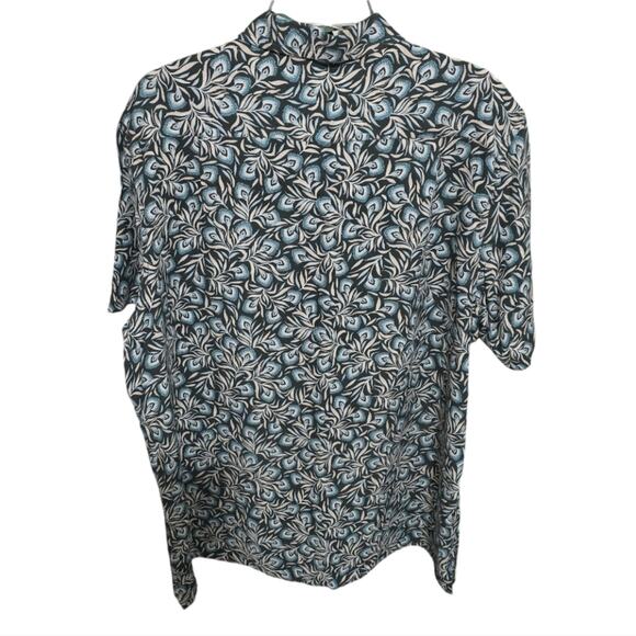 Tasso Elba Floral Tropical Hawaiian Button Down Silk Shirt Men's Size XL - Picture 2 of 9